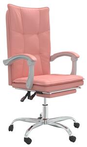 Sedia da ufficio VidaXL con funzione reclinabile in Pelle finta rosa