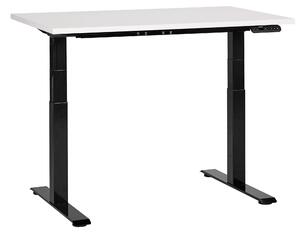 BELIANI Scrivania regolabile in altezza piano bianco struttura in acciaio nero 120 x 72 cm regolazione elettrica in altezza ufficio moderno