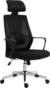 Sedia da ufficio moderna ed ergonomica - sedia da ufficio - eccellente supporto lombare, regolabile in altezza | colore: nero