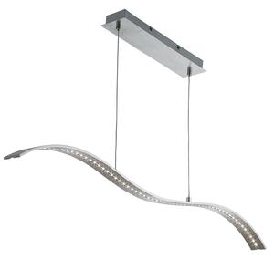 Lampadario Moderno Ala Acciaio Argento Marrone Led 10W 3000K