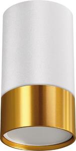 Faretto da soffitto in alluminio GU10 Ø 5,5 cm rotondo con montaggio a superficie in oro bianco