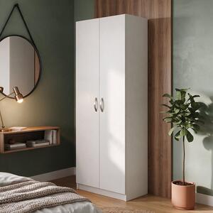 Armadio 2 Ante 90 cm H 247 cm bianco frassinato Italy
