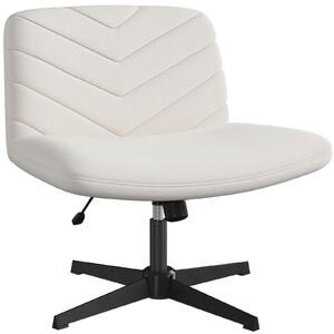 Sedia da ufficio ergonomica - Seduta 66 cm - Altezza 41 - 50,5 cm - Beige - Per ufficio e camera da letto
