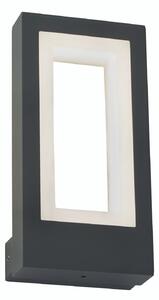 Applique Moderna Berlino Alluminio Grigio Policarbonato Bianco Led 11W 4000K