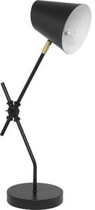 BELIANI Lampada da ufficio con struttura in metallo nero e oro e cavo paralume regolabile dal look industriale