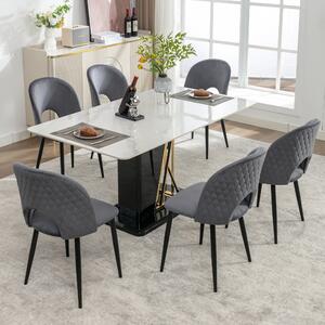 Set Di 2 Sedie Da Pranzo Imbottite In Tessuto Beige Con Gambe In Metallo – Moderne, Ergonomiche, Portata 136 Kg, Antigraffio