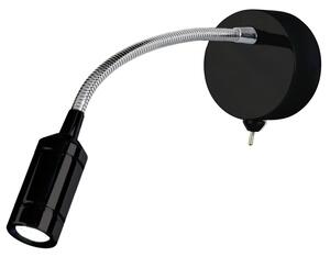 Applique Contemporanea Flexy Acciaio Nero Led 0,75W