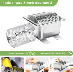 Distributore per burro in acciaio inossidabile con supporto, ideale per grigliate e bistecche, perfetto per barbecue e cucina
