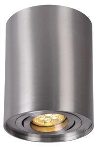 Faretto da soffitto argento D-94mm GU10 IP20 orientabile rotondo