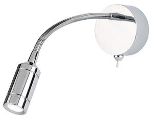 Applique Contemporanea Flexy Acciaio Cromo Led 0,75W 3000K