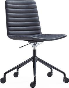 Set di sedie da ufficio a 2 posti NIMBUS, nere, 72x67x84/91 cm, girevoli e regolabili in altezza, imbottite in poliuretano