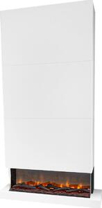Caminetto elettrico da parete Xaralyn - Disegno 120XLW - legno bianco - 1400 Watt di riscaldamento - con telecomando - caminetto elettrico a 3 lati - caminetto decorativo