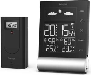 Hama Black Line - Stazione meteo - senza fili - Nero