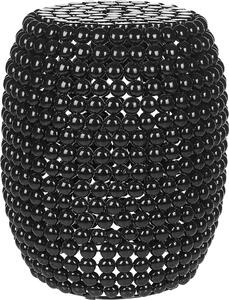 BELIANI Tavolino in ferro nero plastica 32 x 32 x 51 cm tavolino Drum forma ovale Soggiorno moderno