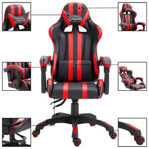 Sedia da Gaming Rossa in Pelle finta