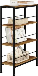 Scaffale da nicchia WOLTU, legno compensato e metallo, 50x78x20 cm, marrone vintage + nero