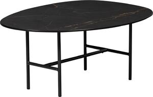 Tavolino Vajen con piano effetto marmo nero 80x60 cm