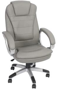 Sedia da scrivania ergonomica - Grigio - Rivestimento inPoliuretano- Fino a 120 kg - Con braccioli