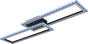 Lampada da soffitto LED RGB, nero opalino, dimmerabile, telecomando
