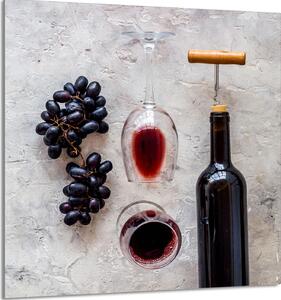 PIATTO IN VETRO PER CUCINA 60x65 Vino