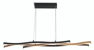 Lampadario Moderno Fioritura Acciaio Nero Alluminio Led 38W 2300 - 3000 - 4000K