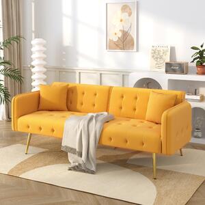 Divano letto a due posti, dimensioni 178x82x70 cm, con funzione letto, schienale regolabile e braccioli multi-regolabili, ideale per il soggiorno