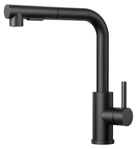 Rubinetto da cucina miscelatore - Estraibile - Girevole a 360° - Nero - Monocomando