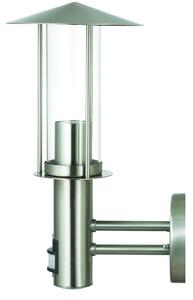 Apparecchio di illuminazione da parete in acciaio inossidabile, con sensore di movimento. Lampada da parete esterna, ideale per giardino e aree esterne. Lampada da giardino