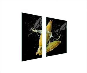 Piastre copri fornelli 2 pezzi 75x52 Copri piano cottura in Vetroceramica tagliere in vetro nero