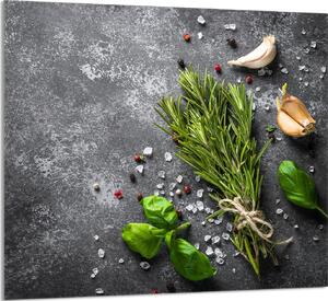PIATTO IN VETRO PER CUCINA 65x60 Spezie