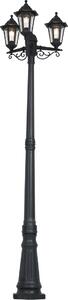 Lampada da esterno classica nera 217 cm IP44 New Haven martellata