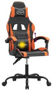 VidaXL Sedia da gioco girevole in ecopelle nera e arancione