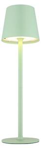 Lampada da tavolo a LED, verde pallido, dimmer touch, batteria integrata, grado di protezione IP44, altezza 36 cm
