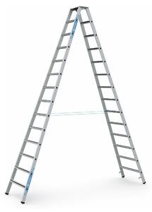 Scala a pioli con bordi ribattuti Zarges, anodizzata Saferstep B, 2x14 pioli