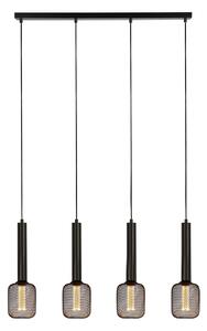 Lampadario Contemporaneo Dulwich Acciaio Nero 4 Luci E27