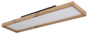 Plafoniera LED, effetto legno, CCT, casa di campagna, opale, L 80cm