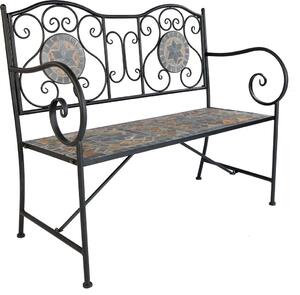 Panchina da giardino LEX con mosaico 108 x 55 x 92 cm
