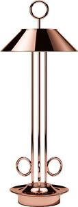 SIGOR lampada da tavolo ricaricabile "Nudiderot" 2,2W 820 (bianco caldo) + 827 (tono caldo-extra) color rame dimmerabile