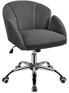 Sedia da ufficio - Sedia girevole - Sedia da computer - Altezza regolabile - Portata 136 kg - Grigio scuro