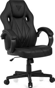 Sedia da gaming - Ecopelle - Nero - 119 x 62 x 58 cm - Reclinabile