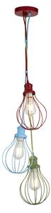 Lampadario Contemporaneo Novità Acciaio Multicolor 3 Luci E27