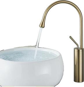 Miscelatore per lavabo, da incasso, caldo e freddo, oro grande