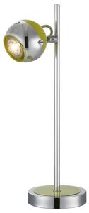 Lampada da tavolo a LED, cromo, faretto mobile, verde, GU10, H 43 cm