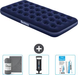 Materasso gonfiabile Bestway - 1 persona - 99 x 188 x 22 cm - Blu - Accessori inclusi