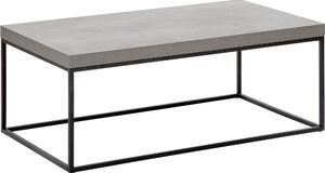 Tavolino BELIANI piano in cemento, struttura rettangolare in metallo nero 100 x 60 cm per il soggiorno in stile industriale