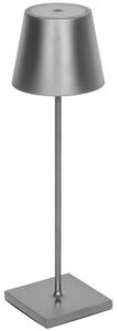 Sigor lampada da tavolo ricaricabile NUINDIE 380mm color argento