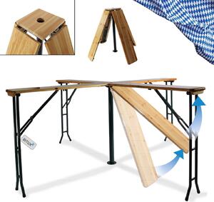 BITUXX set da giardino per birra tavolo tenda da bar tavolo a croce Quattro pieghevole MS-18760
