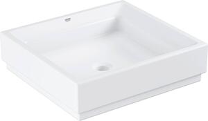 Vasca da appoggio Grohe CUBE KERAMIK senza foro per rubinetto e troppopieno 50 cm, 500 x 490 mm PureGuard/bianco alpino