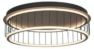 Plafoniera Contemporanea Circolo Alluminio Bianco Silicone Nero Led 46W 3000K