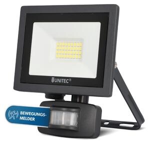 Unitec Proiettore LED antracite IP44 20W 1700lm luce diurna 6500K bianco freddo rilevatore di movimento